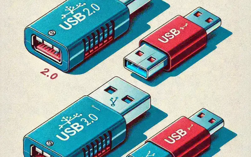 "Comparison of USB 2.0 and USB 3.0 adapters highlighting key differences in speed, design, and performance for optimal data transfer."