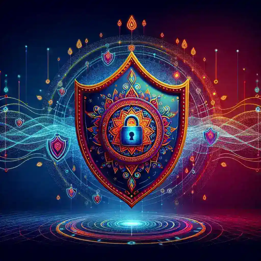 "Image of BharatPe's Maha Kumbh Shield logo, symbolizing enhanced security for digital transactions, featured in an article about BharatPe's new initiative to protect users during online transactions."