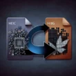 "Step-by-step guide for converting HEIC images to JPG format effortlessly, showcasing a laptop screen with conversion software and HEIC images."