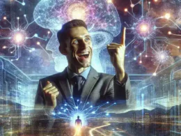"Elon Musk announcing an exciting new update for Grok, an AI model designed to rival ChatGPT, showcasing innovation in artificial intelligence technology."