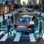 "Tesla AI-powered pedestrian detection system upgrade in U.S. vehicles, showcasing advanced technology for enhanced safety and navigation."