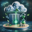 "Diagram illustrating carbon aware scheduling in cloud computing, showcasing energy savings and environmental benefits through optimized resource management."