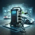 "EcoFlow Delta Pro Portable Power Station with EV charging support showcased at the latest technology event, highlighting its features for sustainable energy solutions."