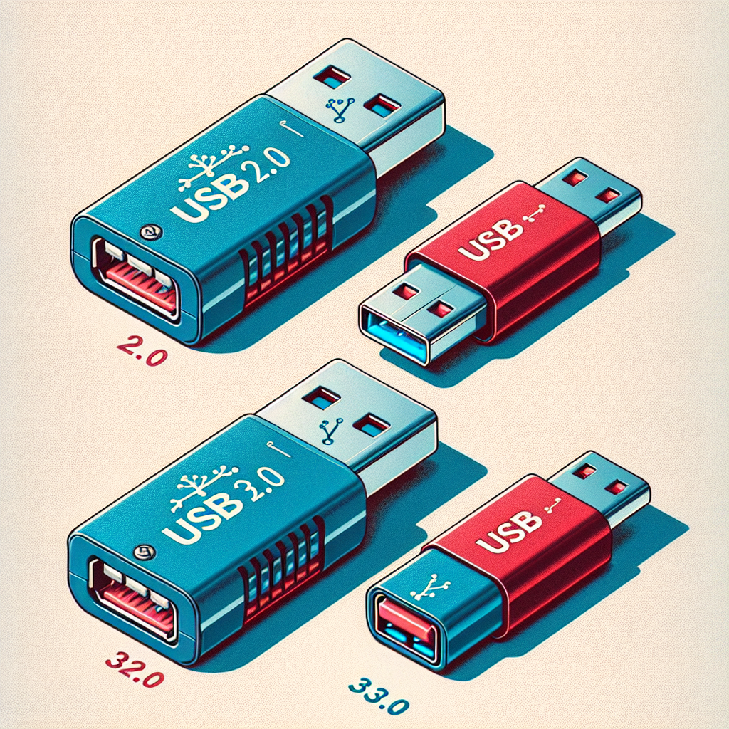 "Comparison of USB 2.0 and USB 3.0 adapters highlighting key differences in speed, design, and performance for optimal data transfer."